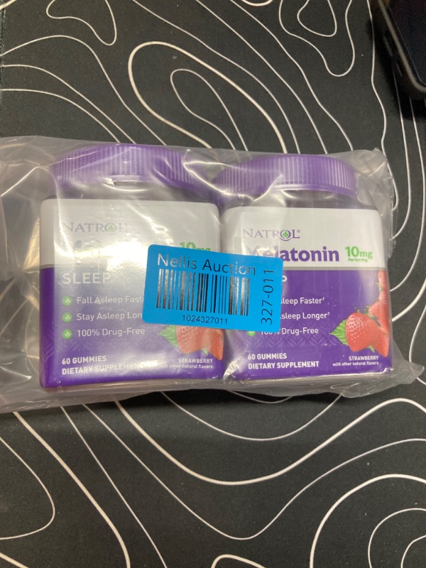 Photo 2 of **2 Pack** Natrol 10mg Melatonin Gummies, Sleep Support for Adults, Melatonin Supplements for Sleeping, 60 Strawberry-Flavored Gummies, 30 Day Supply