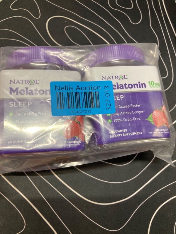 Photo 2 of **2 Pack** Natrol 10mg Melatonin Gummies, Sleep Support for Adults, Melatonin Supplements for Sleeping, 60 Strawberry-Flavored Gummies, 30 Day Supply