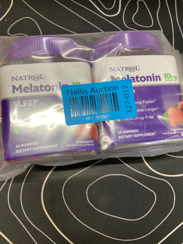 Photo 2 of **2 Pack** Natrol 10mg Melatonin Gummies, Sleep Support for Adults, Melatonin Supplements for Sleeping, 60 Strawberry-Flavored Gummies, 30 Day Supply
