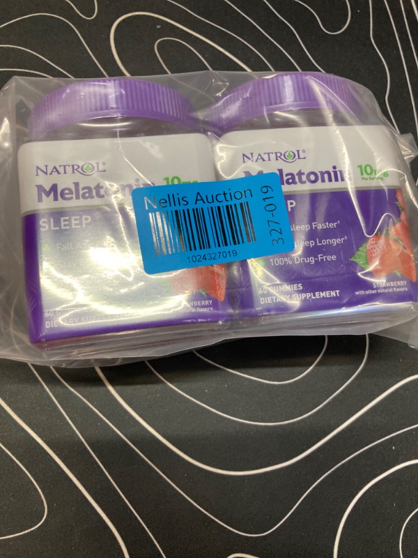 Photo 2 of **2 Pack** Natrol 10mg Melatonin Gummies, Sleep Support for Adults, Melatonin Supplements for Sleeping, 60 Strawberry-Flavored Gummies, 30 Day Supply