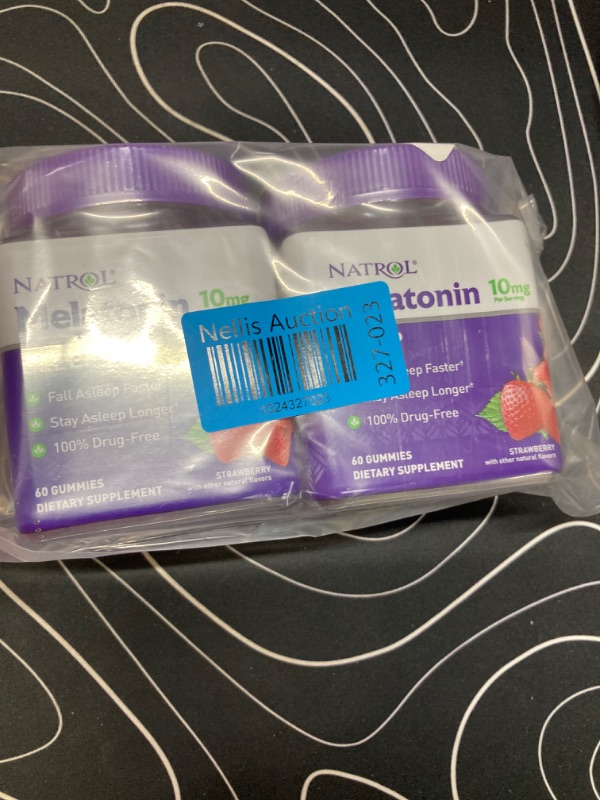 Photo 1 of **2 Pack** Natrol 10mg Melatonin Gummies, Sleep Support for Adults, Melatonin Supplements for Sleeping, 60 Strawberry-Flavored Gummies, 30 Day Supply
