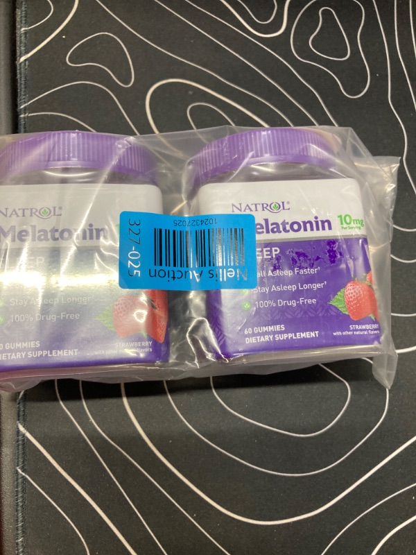 Photo 1 of **2 Pack** Natrol 10mg Melatonin Gummies, Sleep Support for Adults, Melatonin Supplements for Sleeping, 60 Strawberry-Flavored Gummies, 30 Day Supply