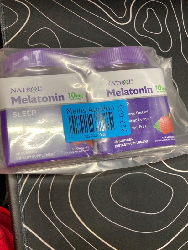 Photo 1 of **2 Pack** Natrol 10mg Melatonin Gummies, Sleep Support for Adults, Melatonin Supplements for Sleeping, 60 Strawberry-Flavored Gummies, 30 Day Supply
