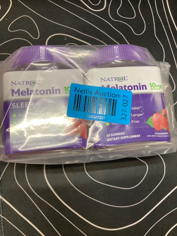 Photo 2 of **2 Pack** Natrol 10mg Melatonin Gummies, Sleep Support for Adults, Melatonin Supplements for Sleeping, 60 Strawberry-Flavored Gummies, 30 Day Supply