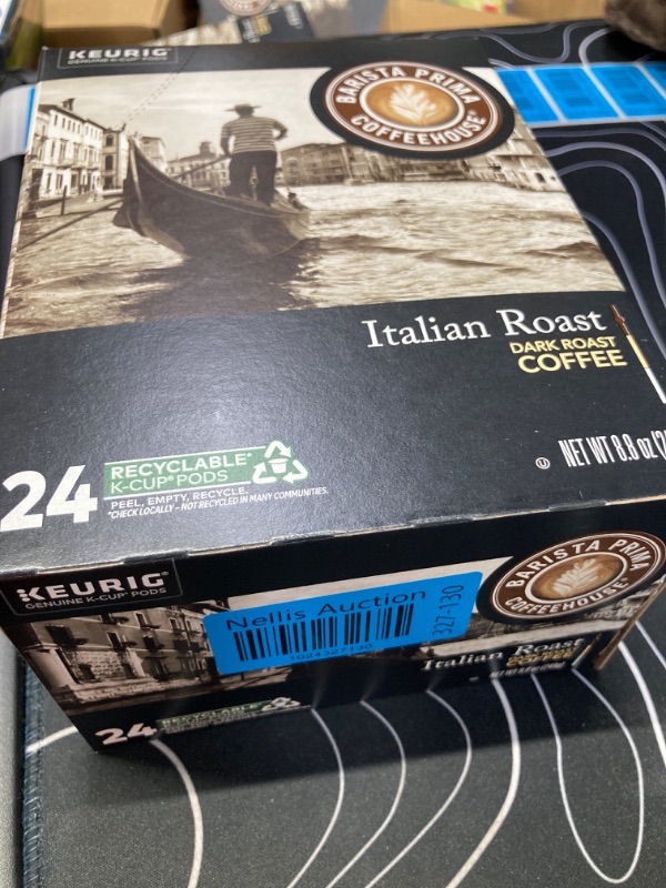 Photo 1 of Barista Prima Italian Roast Coffee, Keurig K-Cup Pods, Dark Roast, 24/Box (6624)