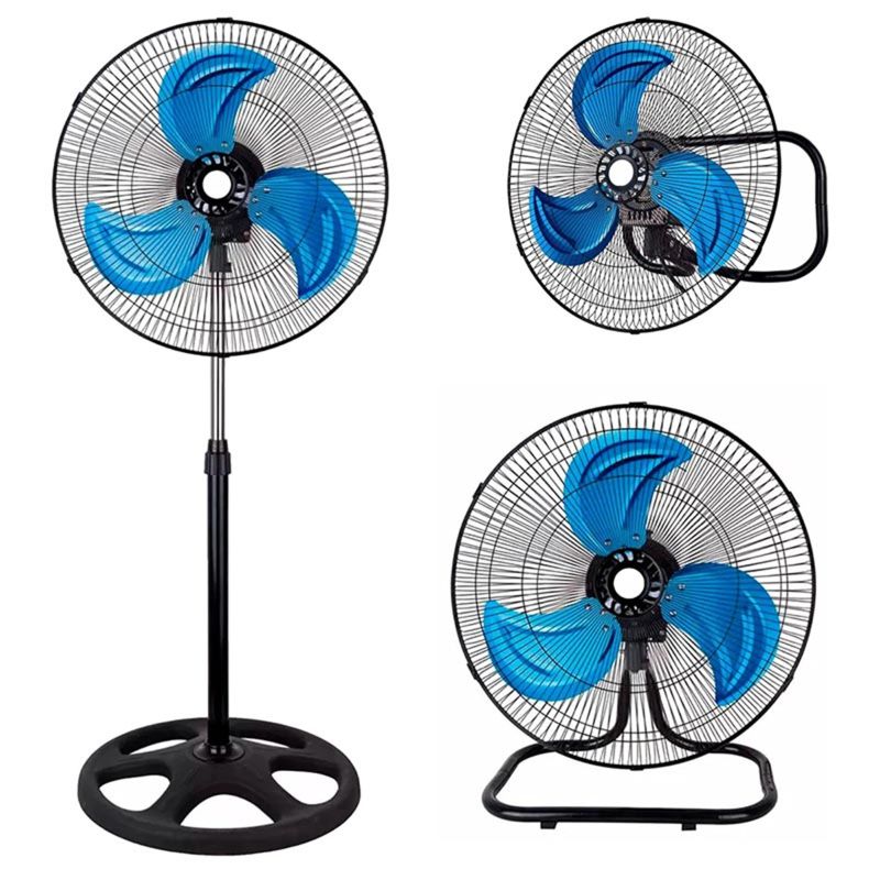 Photo 1 of 18" Powerful Oscillating Pedestal Fan, 3 Speeds 49'' H, Ultra Quiet Standing Floor Fan for Bedroom, Living Room, Home Office, 3 in 1
