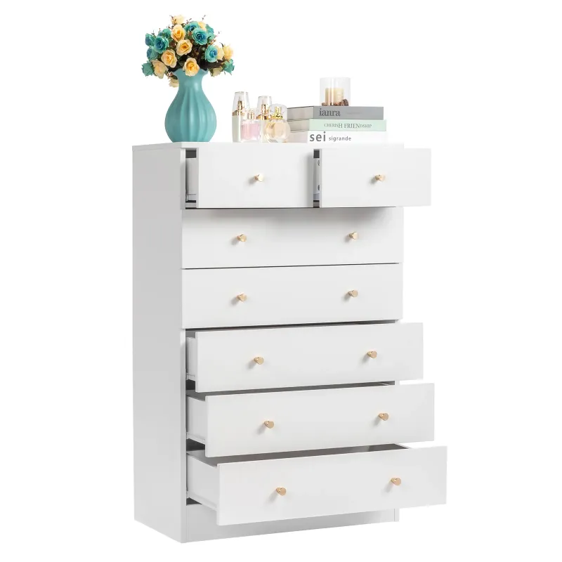 Photo 1 of ***(FACTORY SEALED)***
UBesGoo 7 Drawer Wood Dresser for Bedroom, Chest of Drawers, Storage Organization Unit for Clothing, White