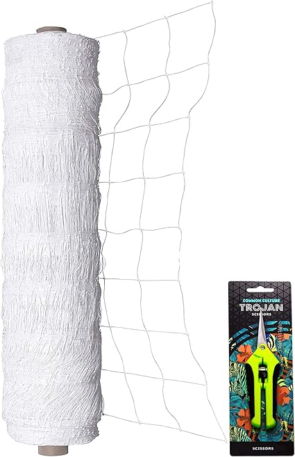 Photo 1 of COMMON CULTURE Professional Grade Trellis Netting Bulk Roll, 4ft x 4920ft (48" x 4920' | 1.22m x 1500m), 6" (15 cm) Squares, Heavy Duty Scrog Net with Trimming Scissors