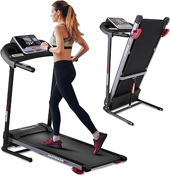 Photo 1 of ***FOR PARTS*** SereneLife Folding Treadmill - Foldable Home Fitness Equipment with LCD for Walking & Running - Cardio Exercise Machine - Preset and Adjustable Programs - Bluetooth Connectivity