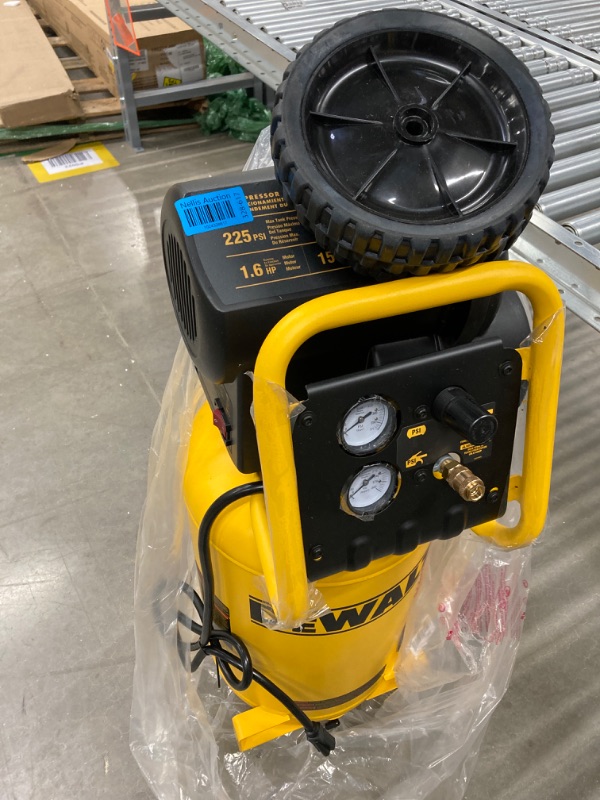 Photo 3 of DEWALT Vertical Portable Compressor, 1.9 Hp 200 Psi Oil Free High Pressure Low Noise (D55168)