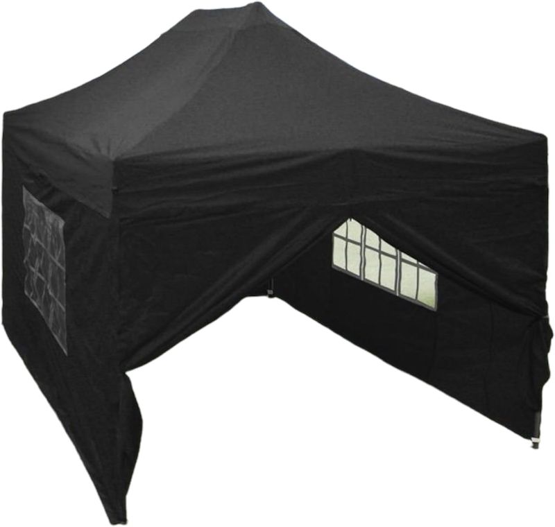 Photo 1 of 10'x15' DW Model Ez Pop up Canopy Party Tent Instant Gazebos 100% Waterproof Top with 4 Removable Sides +Wheel Bag+ 4 Sand Bags by Delta Canopies (10'x15' Black)