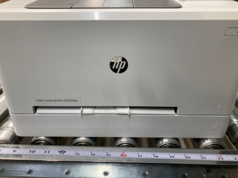 Photo 1 of HP Color LaserJet Pro M255dw Wireless Laser Printer, Remote Mobile Print, Duplex Printing, Works with Alexa (7KW64A), White