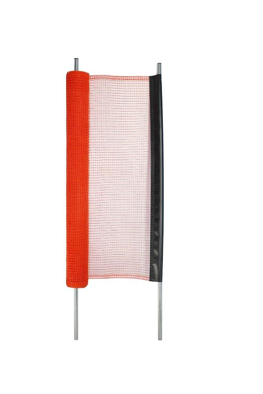 Photo 1 of Kidkusion Non-Retractable Driveway Safety Net, Orange, 18' | Outdoor Barrier; Playtime Safety; Yard Safety