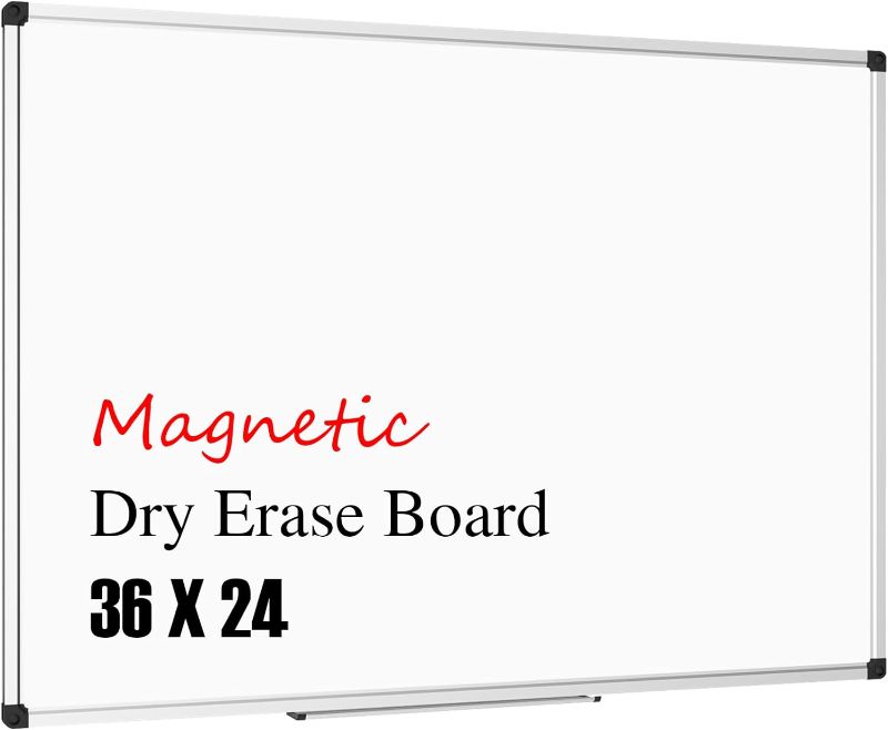 Photo 1 of XBoard Magnetic 36x24-Inch Dry Erase Aluminum Framed Whiteboard with Detachable Marker Tray