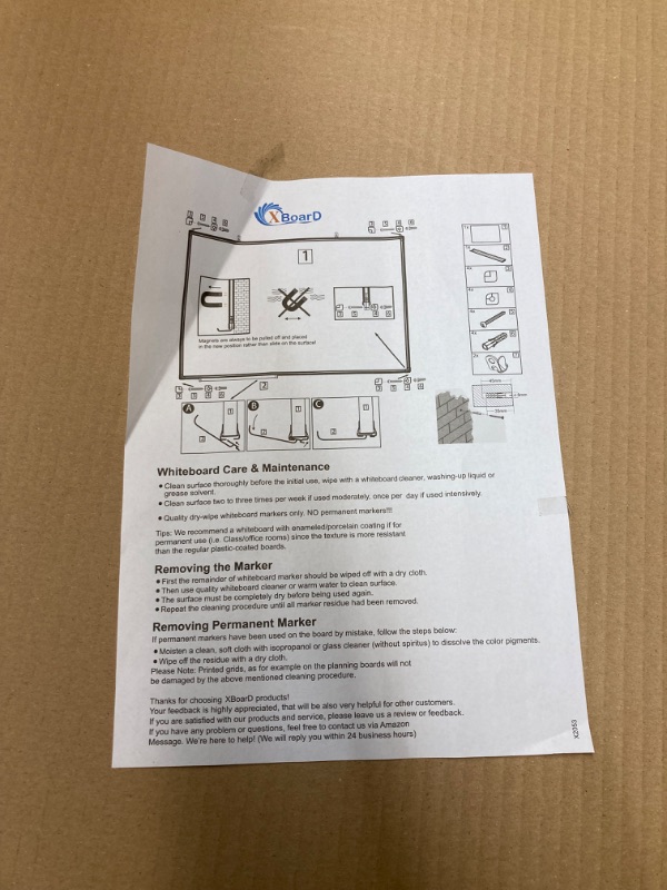 Photo 6 of XBoard Magnetic 36x24-Inch Dry Erase Aluminum Framed Whiteboard with Detachable Marker Tray