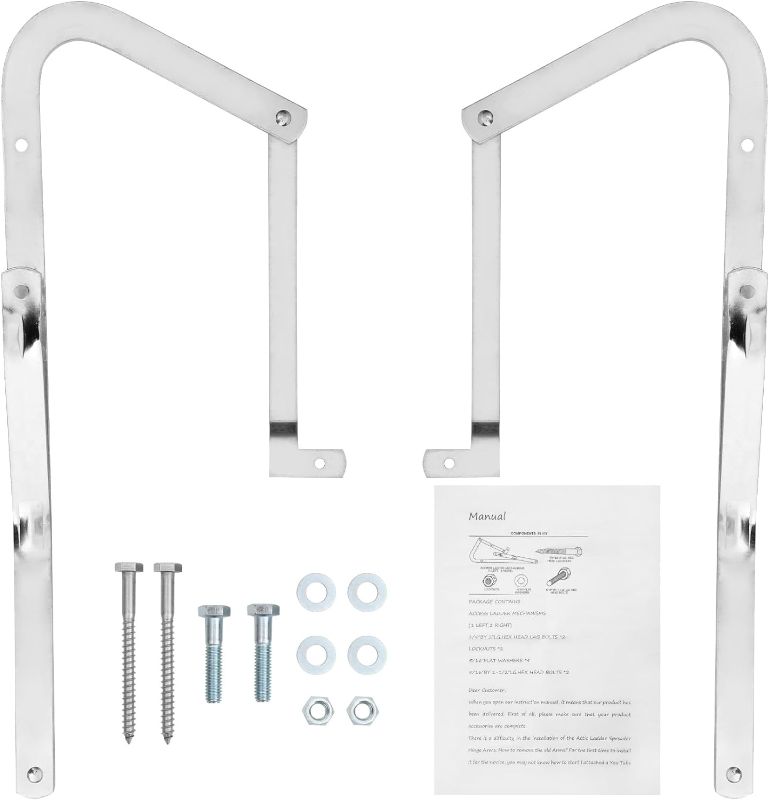 Photo 1 of 55-1 Attic Ladder Spreader Hinge Arms Compatible with Werner Models Mk 1 Thru Mk 3, A2208 A2210 A2508 A2510 W2208 W2210 W2508 W2510 WH2208 WH2210 WH2508 WH2510 WH3008 WH3010, MFG 2006 and Older