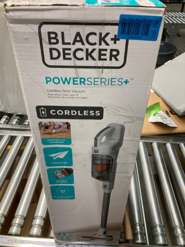 Photo 2 of BLACK+DECKER POWERSERIES+ 20V MAX Cordless Stick Vacuum with LED Floor Lights, Lightweight, Multi-Surface (BHFEA520J) , Gray 20V Vacuum