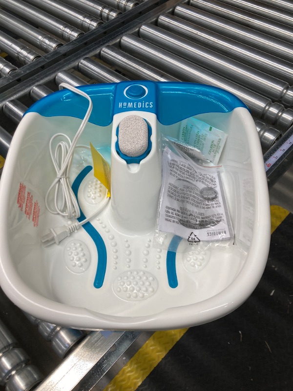 Photo 2 of HoMedics Bubble Mate Foot Spa, Toe Touch Controlled Foot Bath with Invigorating Bubbles and Splash Proof, Raised Massage nodes and Removable Pumice Stone