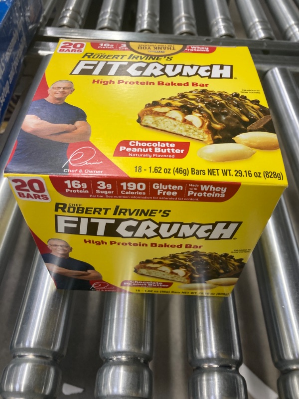 Photo 2 of FITCRUNCH Protein Bars, Snack Size Value Pack, Gluten Free, Made with Whey Proteins (20 Snack Size Bars, Peanut Butter)