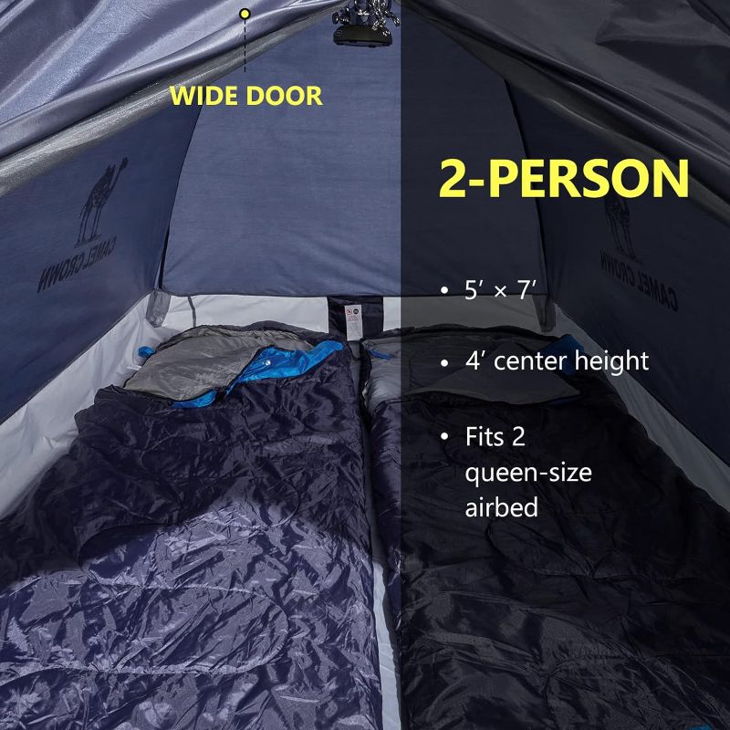 Photo 2 of CAMEL CROWN Tents for Camping 2/3/4/5 Person Camping Dome Tent, Waterproof,Spacious, Lightweight Portable Backpacking Tent for Outdoor Camping/Hiking
