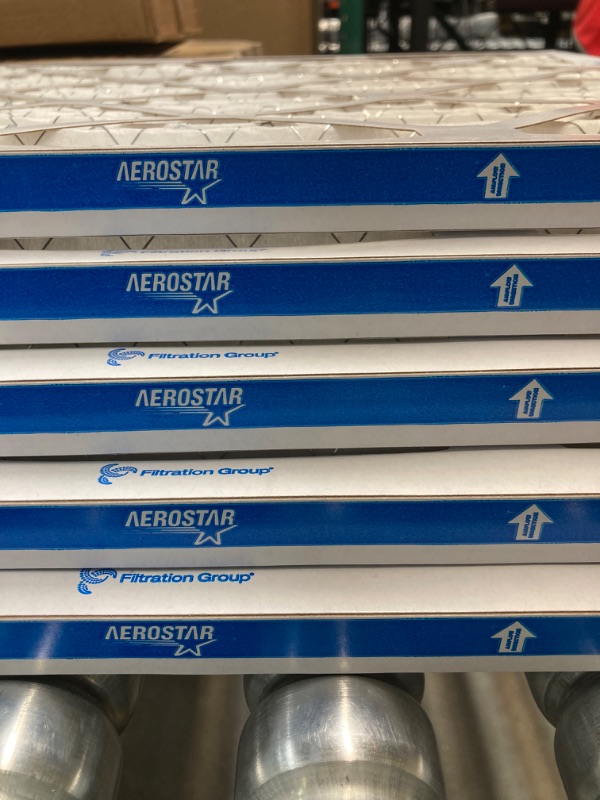 Photo 3 of Aerostar 20x20x1 MERV 13 Pleated Air Filter, AC Furnace Air Filter, 6 Pack (Actual Size: 19 3/4" x 19 3/4" x 3/4")*ONLY 5*
