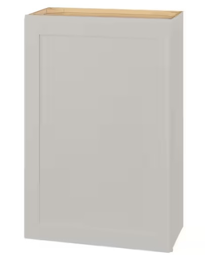 Photo 1 of Avondale 24 in. W x 12 in. D x 36 in. H Ready to Assemble Plywood Shaker Wall Kitchen Cabinet in Dove Gray
