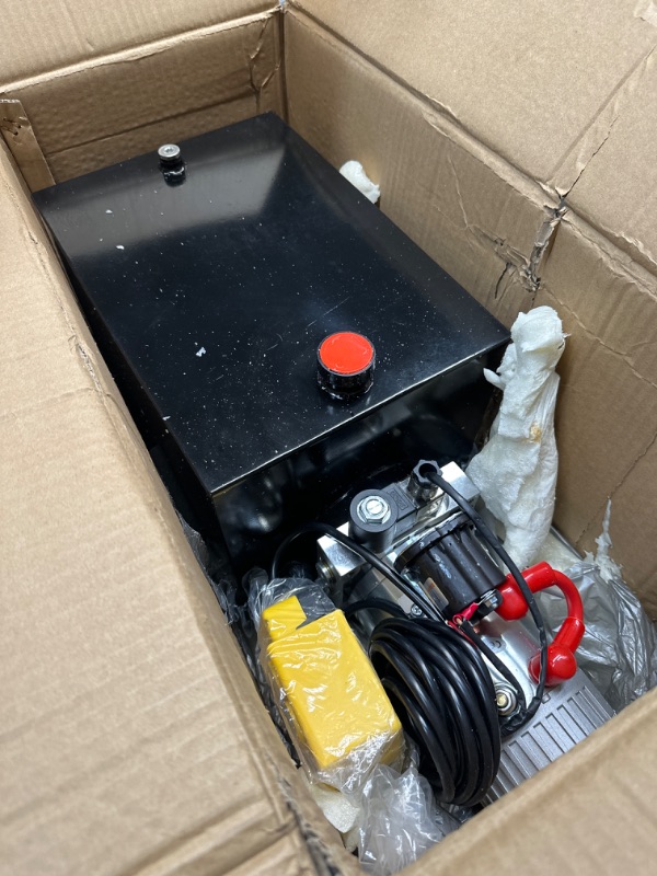 Photo 3 of 20 Quart Hydraulic Pump 3200 PSI Hydraulic Power Unit Double Acting Metal Reservoir Dump Trailer Pump 12V DC Hydraulic Power Pump with Control Remote for Lifting Platforms Car Lifting**not exact picture**
