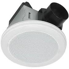 Photo 1 of 80 CFM Ceiling Mount Bathroom Exhaust Fan with Bluetooth Speaker and LED Light
