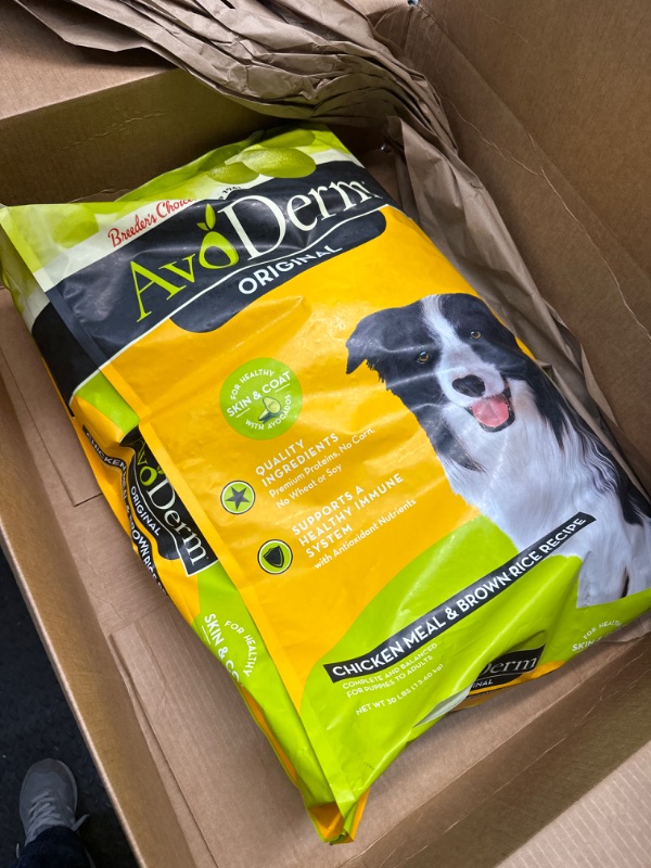 Photo 3 of AvoDerm Natural Dry Dog Food, For Skin & Coat, Chicken & Rice Formula, 30 pounds 30 Pound (Pack of 1) *small cut on bag from being opened*