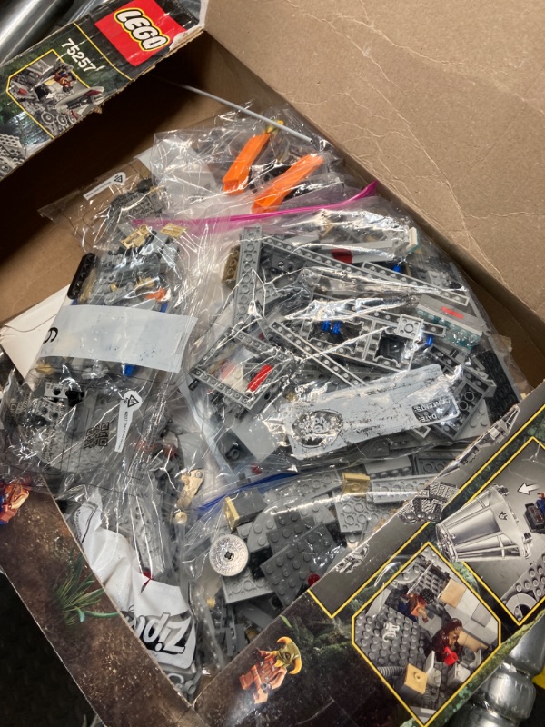 Photo 3 of LEGO Star Wars Millennium Falcon 75257 Starship Construction Set, with Finn, Chewbacca, Lando Calrissian, Boolio, C-3PO, R2-D2 and D-O, The Rise of Skywalker Collection Standard Packaging *some packaging opnened*