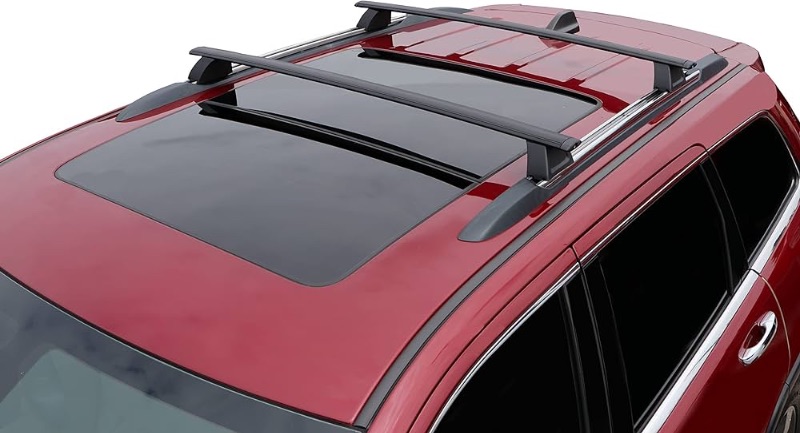 Photo 1 of BRIGHTLINES Crossbars Roof Racks Luggage Racks Replacement for 2011-2021 Jeep Grand Cherokee with Grooved Metal Roof Side Rails