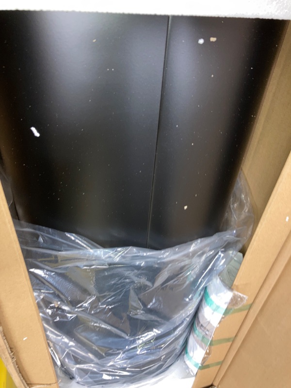 Photo 1 of SONGMICS Motion Sensor Trash Can, 13 Gallon Automatic Kitchen Garbage Can, Multi-Colored Indicator Lights, Ozone Odor Control, Stay-Open Lid, Tall, Stainless Steel, Black ULTB620B50 Motion Sensor Trash Can Black