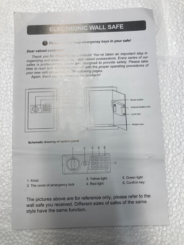 Photo 3 of 17.72" Tall Wall Safes Between the Studs Fireproof, Fireproof in Wall Safe Between Studs, Heavy Duty Hidden Wall Safe with Hidden Compartment, Security Home Wall Mount Safe for Firearms Money Jewelry