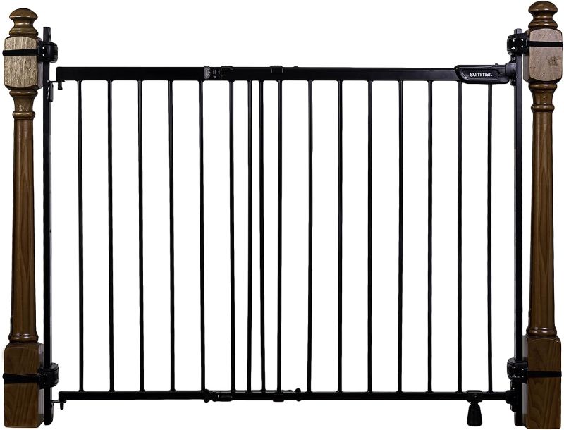 Photo 1 of Summer Infant Metal Banister & Stair Safety Pet and Baby Gate,31'-46' Wide,32.5' Tall, Install Banister to Banister or Wall or Wall to Wall in Doorway or Stairway, Banister and Hardware Mounts-Black