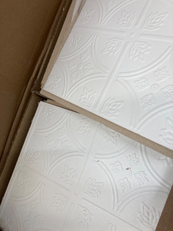 Photo 2 of Armstrong Ceiling Tiles; 1x1 Ceiling Tiles - 40 pc White Ceiling Tiles; Acoustic Ceilings for Surface Mounted Ceiling Tiles; TINTILE 1240