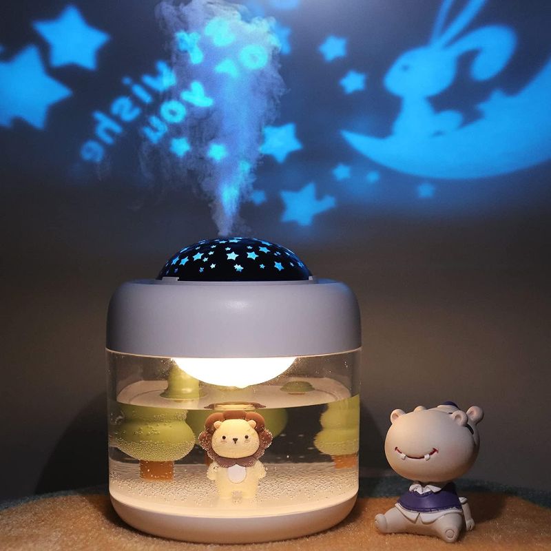 Photo 3 of Baby Cool Mist Humidifiers for Bedroom Quiet - 16.91 OZ Small Humidifier for Home with Night Light & Star Projector for Kids, Babies, Girls as Best Gift
