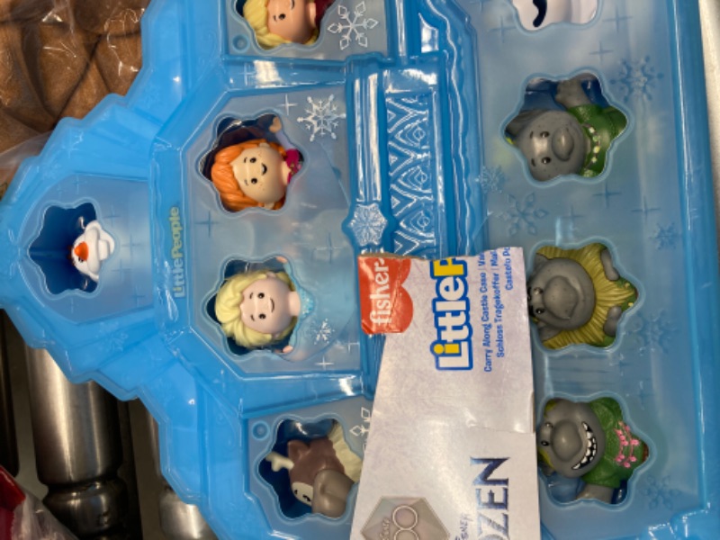 Photo 2 of Fisher-Price Little People Toddler Playset Disney Frozen Carry Along Castle Case with 9 Figures for Preschool Kids Ages 18+ Months