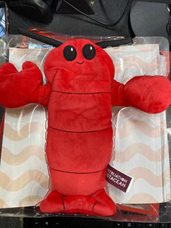 Photo 1 of WHAT DO YOU MEME? Menstruation Crustacean – Cuddly & Cute 14" Lobster Plush with Lavender Scented Heating Pad