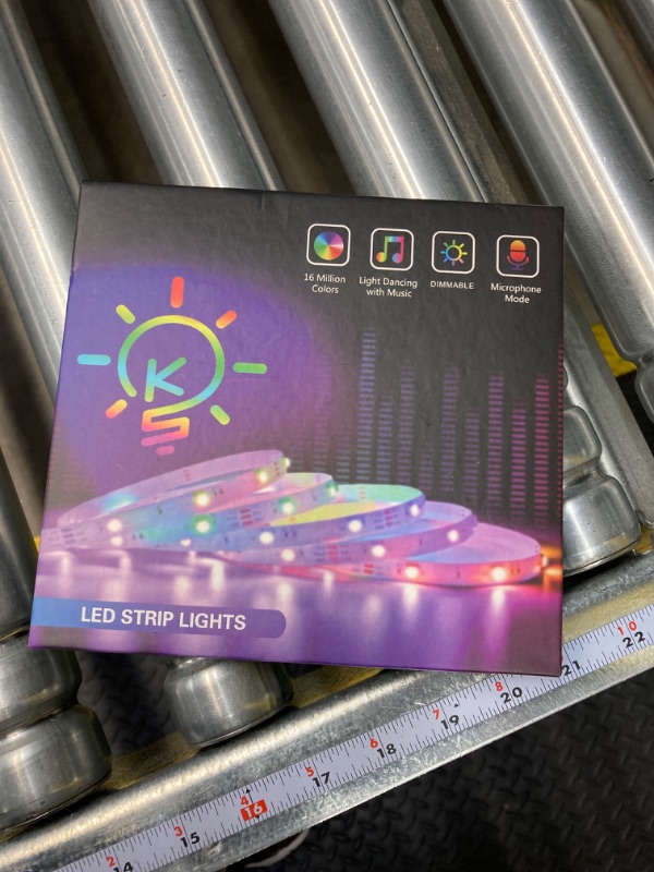 Photo 1 of Keepsmile 50ft Led Lights for Bedroom, Bluetooth Smart APP Control RGB Color Changing Led Strip Lights with Remote Control and Power Adapter Led Lights for...
