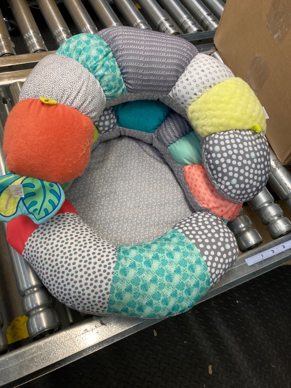 Photo 2 of Infantino 2-in-1 Tummy Time & Seated Support - Pillow Support for Newborns and Older Babies, with Detachable Support Pillow and Toys, for Development of Strong Head and Neck Muscles Toucan