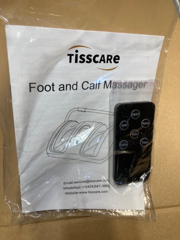 Photo 3 of TISSCARE Shiatsu Massage Foot Massager Machine - Improves Blood Flow Circulation, Deep Kneading & Tissue with Heat /Remote, Neuropathy, Plantar Fasciitis, Diabetics, Pain Relief Silver Gray