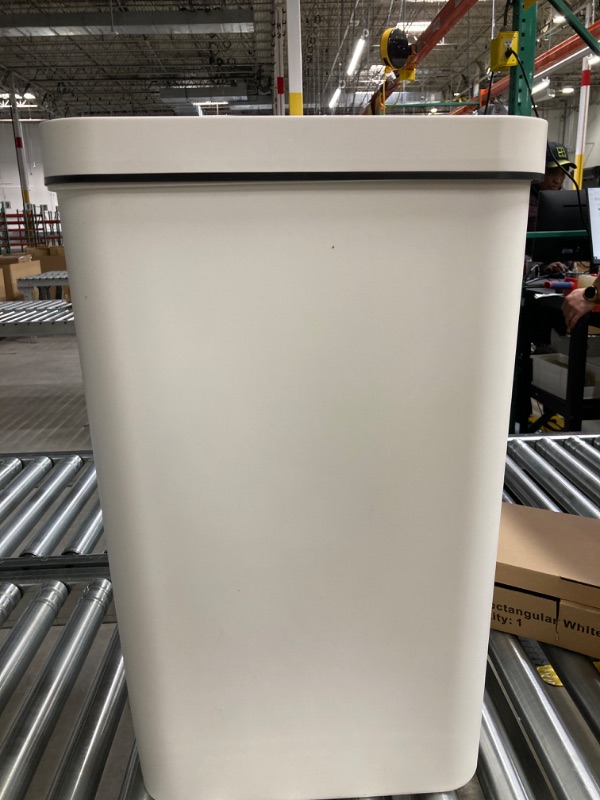 Photo 1 of Simpli-Magic 79503 13 Gallon Touchless Sensor Trash Can, Rectangle Garbage Bin, Perfect for Home, Kitchen, Office, White