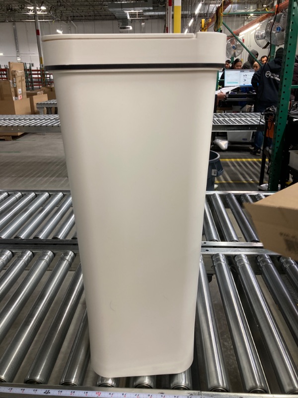 Photo 1 of Simpli-Magic 79503 13 Gallon Touchless Sensor Trash Can, Rectangle Garbage Bin, Perfect for Home, Kitchen, Office, White