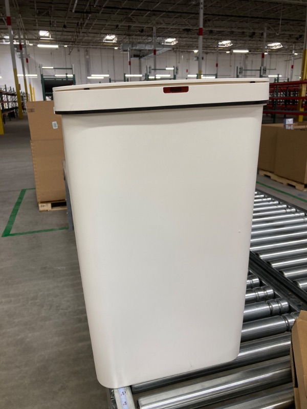 Photo 1 of Simpli-Magic 79503 13 Gallon Touchless Sensor Trash Can, Rectangle Garbage Bin, Perfect for Home, Kitchen, Office, White