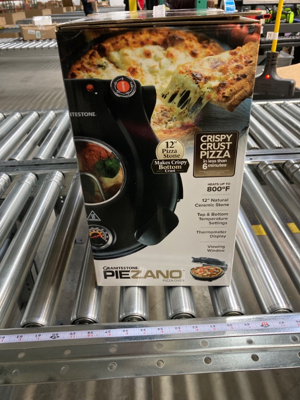 Photo 12 of Piezano Pizza Oven by Granitestone – Electric Pizza Oven, Indoor/Outdoor Portable Countertop 12 Inch Pizza Maker Heats up to 800?F with Pizza Stone to Simulate Brick Oven Taste at Home As Seen on Tv