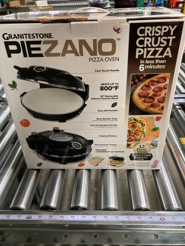 Photo 3 of Piezano Pizza Oven by Granitestone – Electric Pizza Oven, Indoor/Outdoor Portable Countertop 12 Inch Pizza Maker Heats up to 800?F with Pizza Stone to Simulate Brick Oven Taste at Home As Seen on Tv
