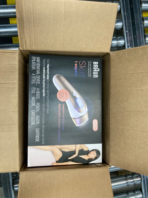 Photo 3 of Braun IPL Long-lasting Laser Hair Removal Device for Women & Men, Skin i·Expert, at Home Hair Removal, w/ Free App, Vanity Case, Venus Razor, 4 Smart Heads, Alternative for Laser Hair Removal, PL7387