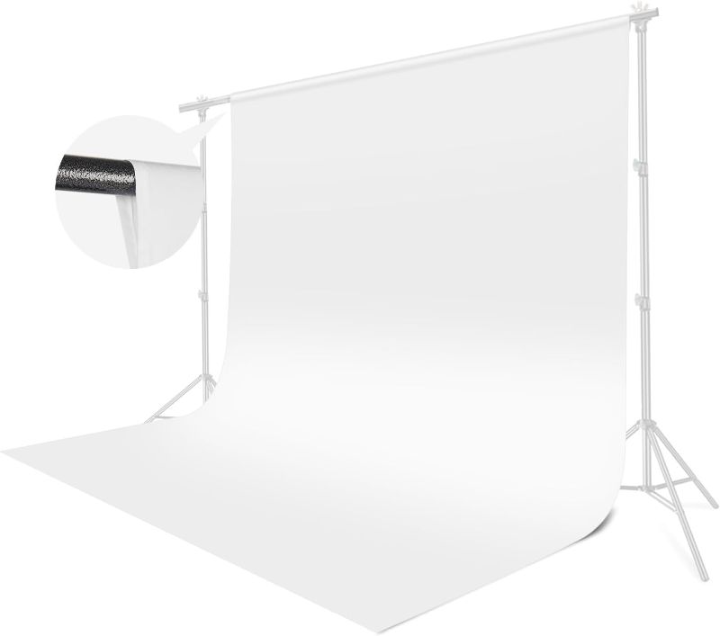 Photo 1 of White Photography Backdrop for Photoshoot, White Photo Backdrop 75LX51W ft High Density Professional White Screen Curtain Background for Photography Streaming Party Portrait Video Recording