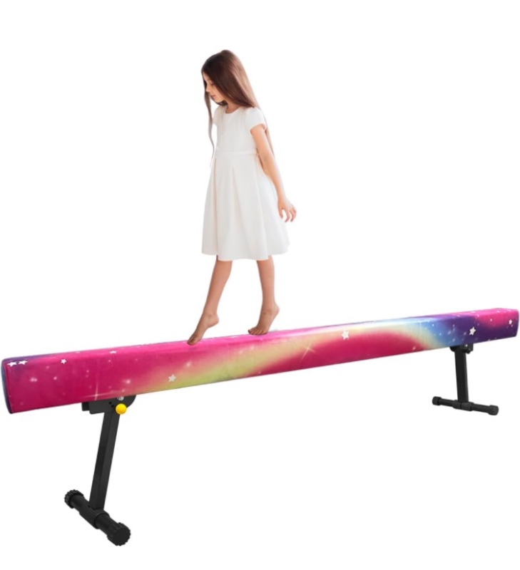 Photo 1 of Adjustable Balance Beam,High and Low Floor Beam Gymnastics Equipment,Professional Gymnastics Beam for Kids Home Training with Foldable Legs