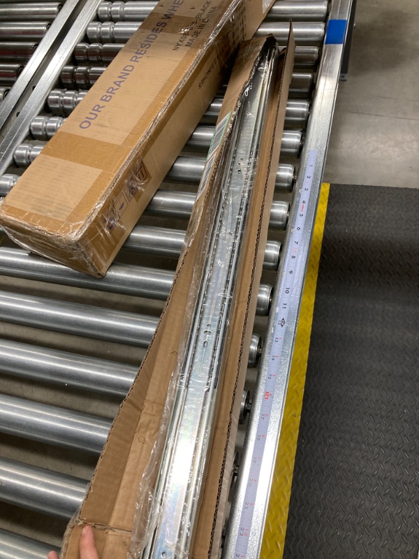 Photo 5 of 32 Inch Bottom Mount Drawer Slides, Hardware of Heavy Duty Drawer Slides, 3 Section Drawer Tracks and Runners 500 lb Load Capacity Side Mount 1 Pair 